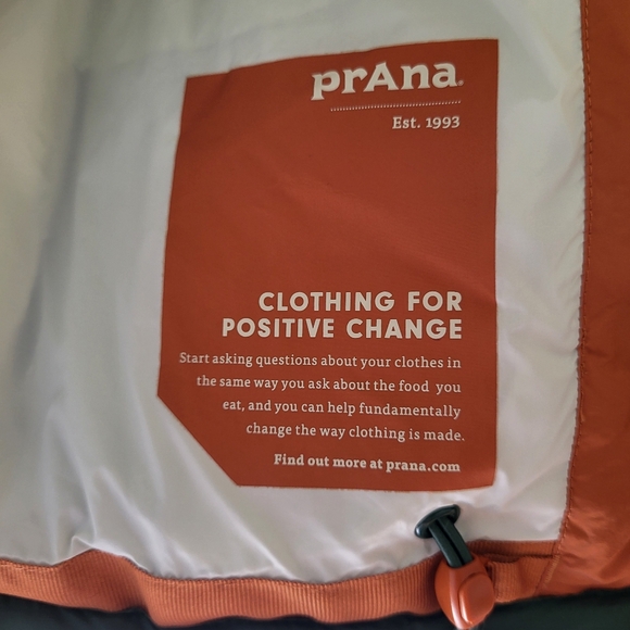 Prana Orange and Green Puffer Vest - Picture 8 of 12